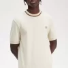 Camiseta de piqué con cuello redondo para hombre