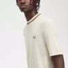 Camiseta de piqué con cuello redondo para hombre