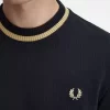 Camiseta de piqué con cuello redondo para hombre