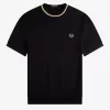 Camiseta de piqué con cuello redondo para hombre