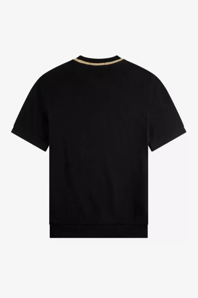 Camiseta de piqué con cuello redondo para hombre