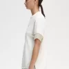 Camiseta de piqué con ribete transparente para mujer