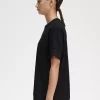 Camiseta de piqué con ribete transparente para mujer