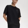 Camiseta de piqué con ribete transparente para mujer