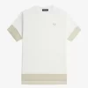 Camiseta de piqué con ribete transparente para mujer