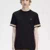 Camiseta de piqué con ribetes llamativos para hombre