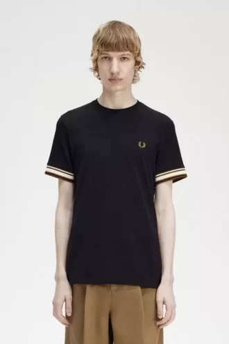 Camiseta de piqué con ribetes llamativos para hombre Camiseta de piqué con ribetes llamativos para hombre