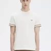Camiseta de piqué con ribetes llamativos para hombre