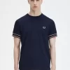 Camiseta de piqué con ribetes llamativos para hombre