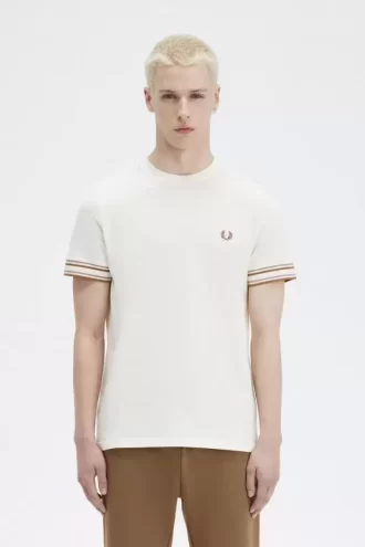 Camiseta de piqué con ribetes llamativos para hombre Camiseta de piqué con ribetes llamativos para hombre