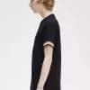 Camiseta de piqué con ribetes llamativos para hombre