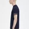 Camiseta de piqué con ribetes llamativos para hombre