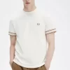 Camiseta de piqué con ribetes llamativos para hombre