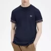 Camiseta de piqué con ribetes llamativos para hombre