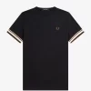 Camiseta de piqué con ribetes llamativos para hombre