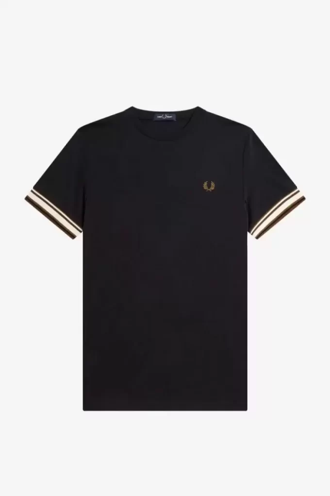 Camiseta de piqué con ribetes llamativos para hombre