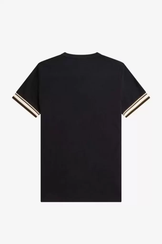 Camiseta de piqué con ribetes llamativos para hombre
