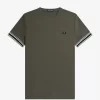 Camiseta de piqué con ribetes llamativos para hombre