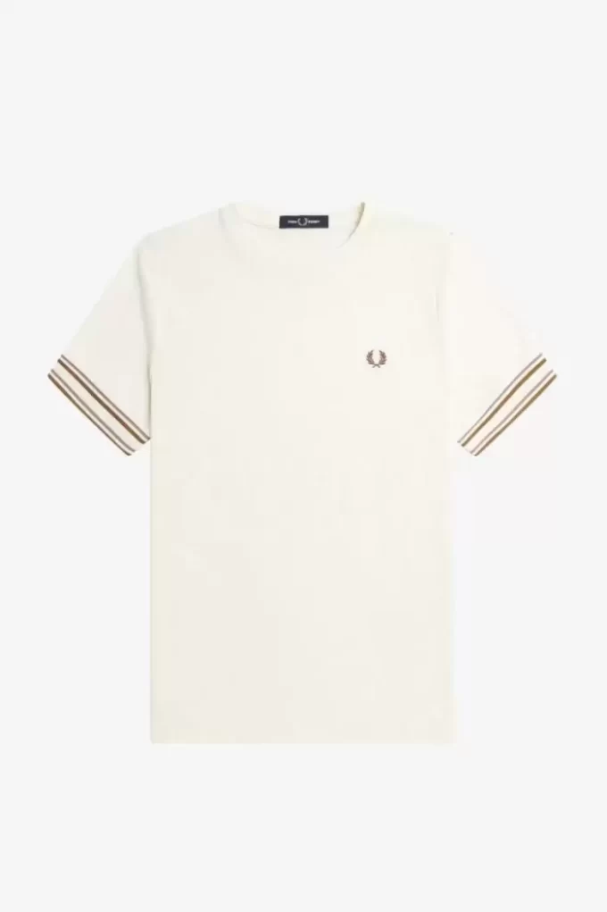 Camiseta de piqué con ribetes llamativos para hombre