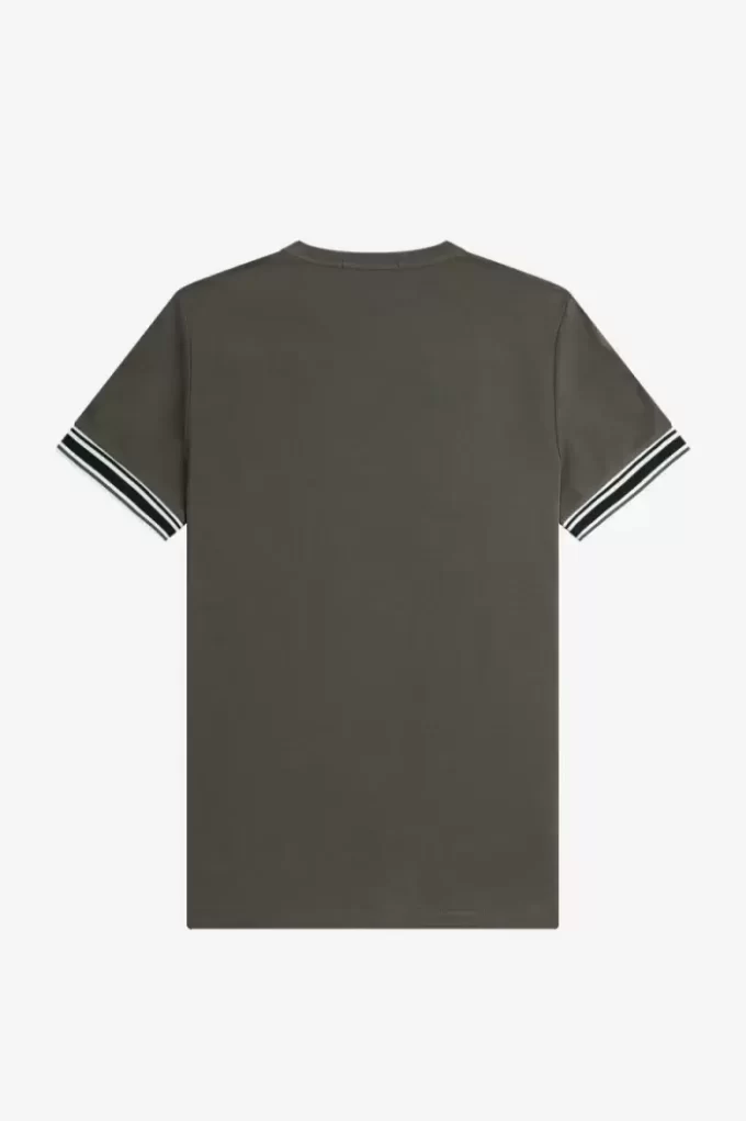 Camiseta de piqué con ribetes llamativos para hombre