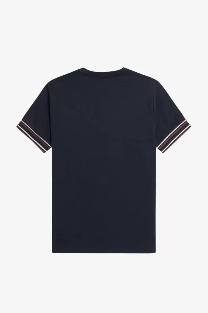 Camiseta de piqué con ribetes llamativos para hombre