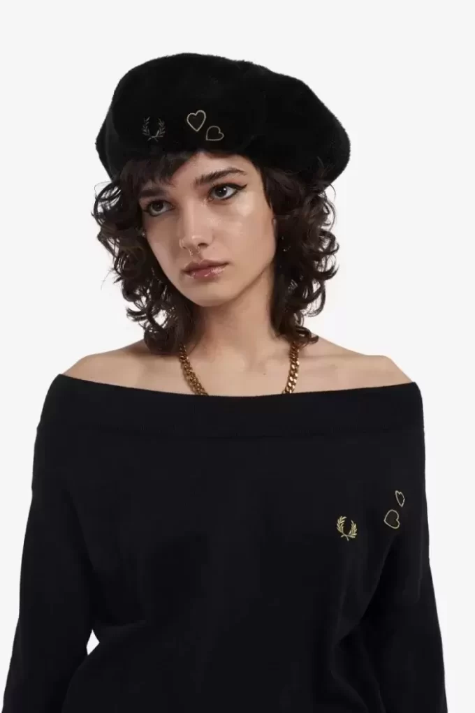 Camiseta de punto con hombros descubiertos para mujer Camiseta de punto con hombros descubiertos para mujer