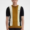 Camiseta de punto fino a rayas para hombre