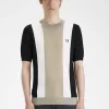 Camiseta de punto fino a rayas para hombre