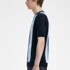 Camiseta de punto fino a rayas para hombre