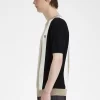 Camiseta de punto fino a rayas para hombre