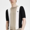 Camiseta de punto fino a rayas para hombre