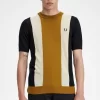 Camiseta de punto fino a rayas para hombre