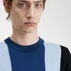 Camiseta de punto fino a rayas para hombre