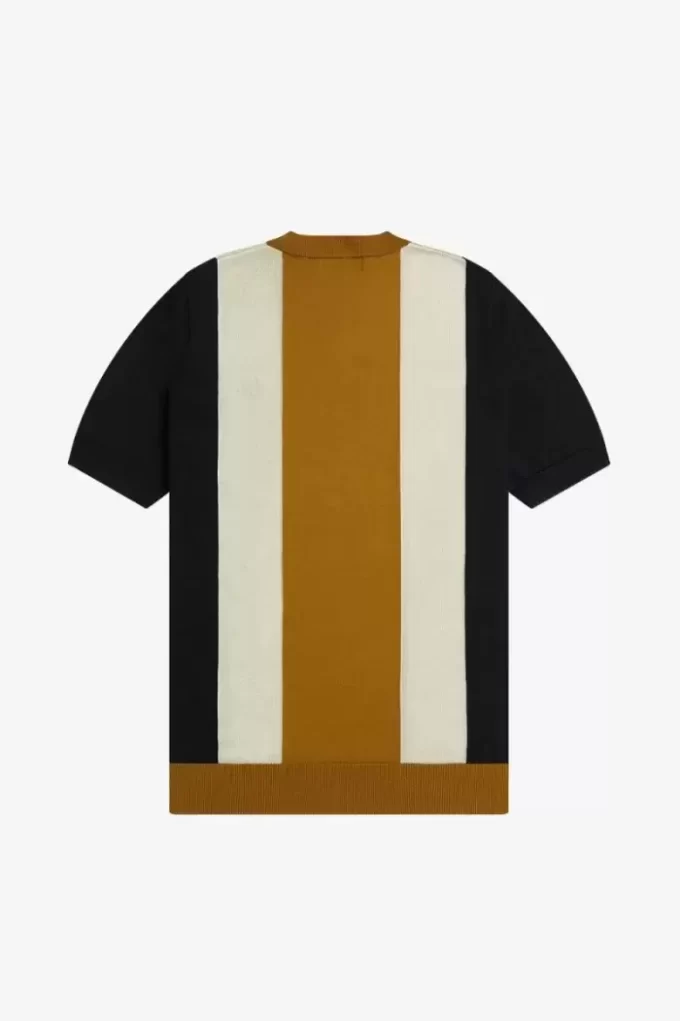 Camiseta de punto fino a rayas para hombre