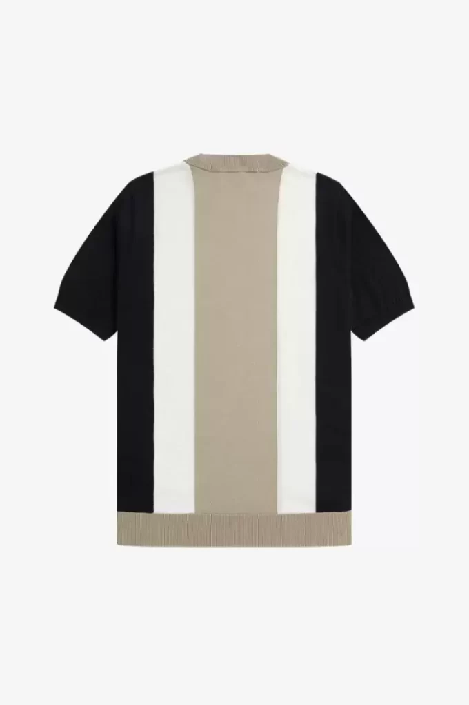 Camiseta de punto fino a rayas para hombre