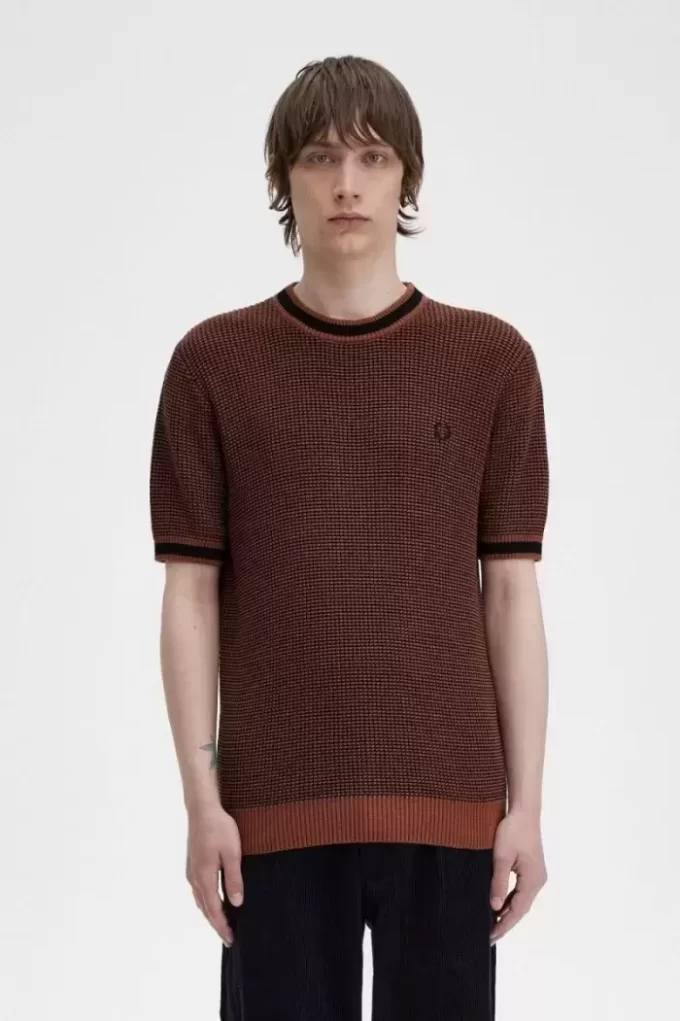 Camiseta de punto texturizada para hombre