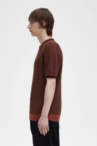 Camiseta de punto texturizada para hombre