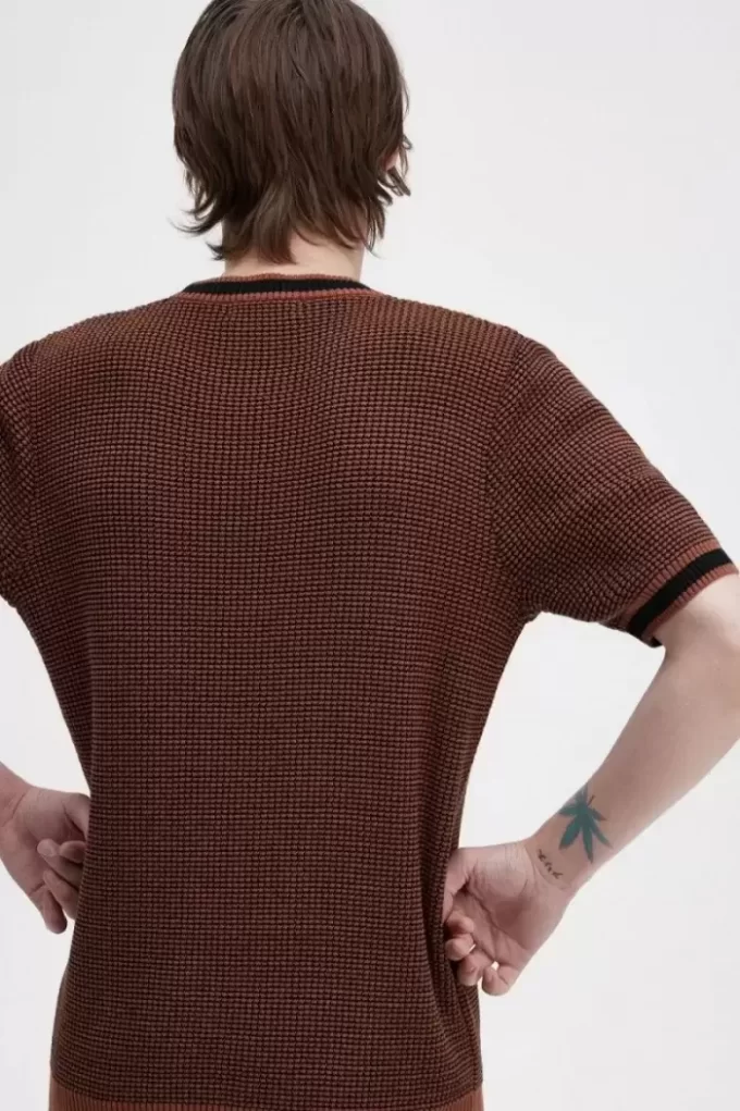 Camiseta de punto texturizada para hombre