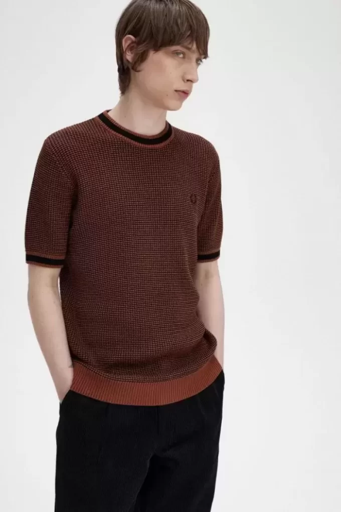 Camiseta de punto texturizada para hombre