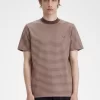 Camiseta de rayas finas y peso pesado para hombre
