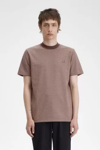 Camiseta de rayas finas y peso pesado para hombre