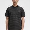 Camiseta de rayas finas y peso pesado para hombre