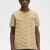 Camiseta de rayas finas y peso pesado para hombre