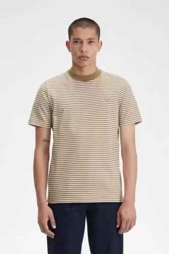 Camiseta de rayas finas y peso pesado para hombre