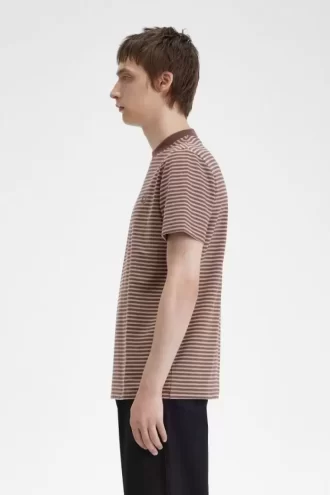 Camiseta de rayas finas y peso pesado para hombre