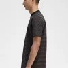 Camiseta de rayas finas y peso pesado para hombre