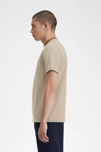 Camiseta de rayas finas y peso pesado para hombre