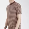 Camiseta de rayas finas y peso pesado para hombre