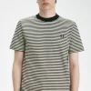 Camiseta de rayas finas y peso pesado para hombre