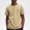 Camiseta de rayas finas y peso pesado para hombre